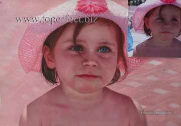 imd013 portrait de petite fille Peinture à l'huile